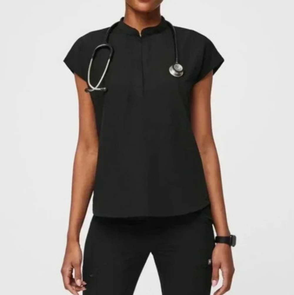 Figs FreeX Rafaela Scrub Top Black Large Limited Edition